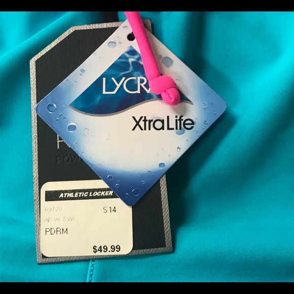 NWT Powder Room Size M Lycra Swim Athletic Shorts - Picture 2 of 6